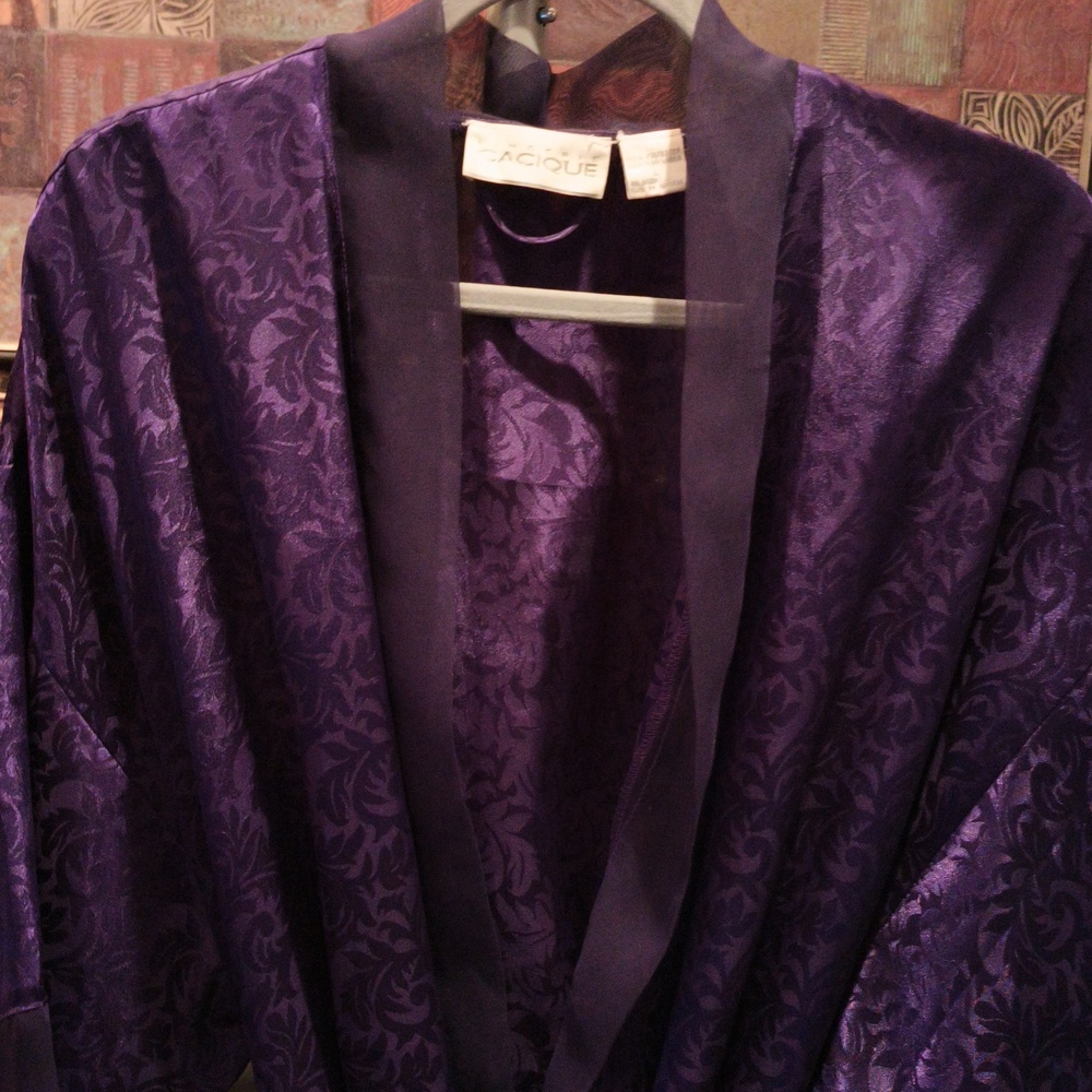 FINAL PRICE Cacique Purple Lingerie With Black Trim Size Large - Picture 9 of 15